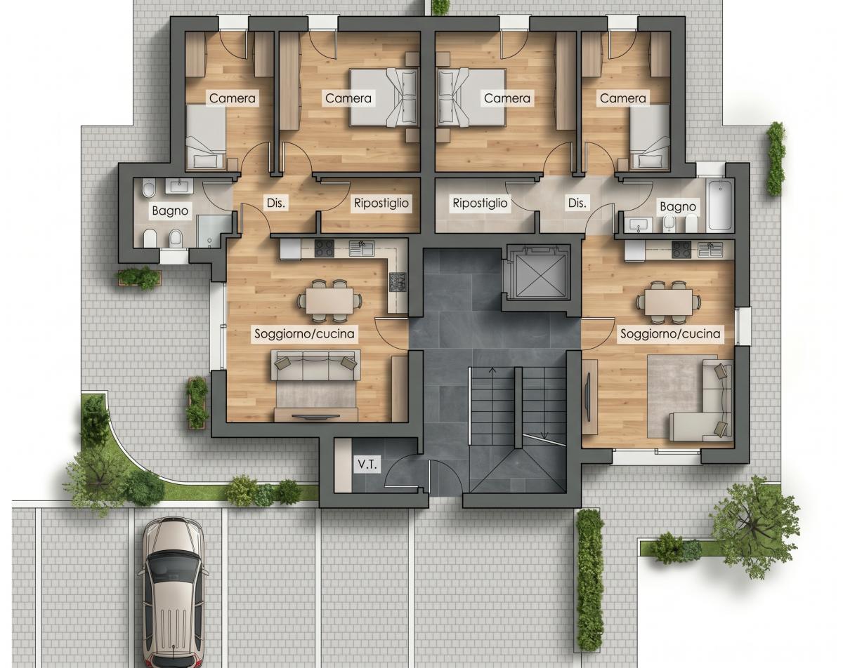 V0544 – Nuovi appartamenti in classe A4 a Caorle (Sansonessa) – Mini condominio di sole 7 unità - Immagine# 9